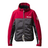 56design｜ハーフ メッシュ パーカー エヴォ 2 ’26｜アウター｜ダークグレー×レッド