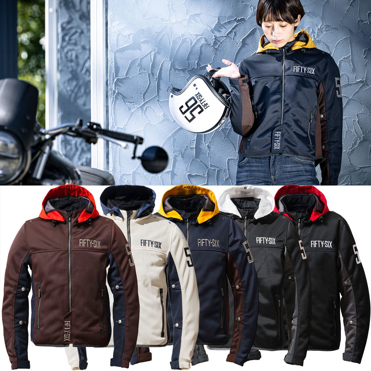 56design｜カラー フーディー メッシュ ジャケット エヴォ ’26｜アウター