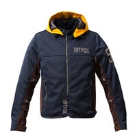 56design｜カラー フーディー メッシュ ジャケット エヴォ ’26｜アウター｜ネイビー×イエローオーカー