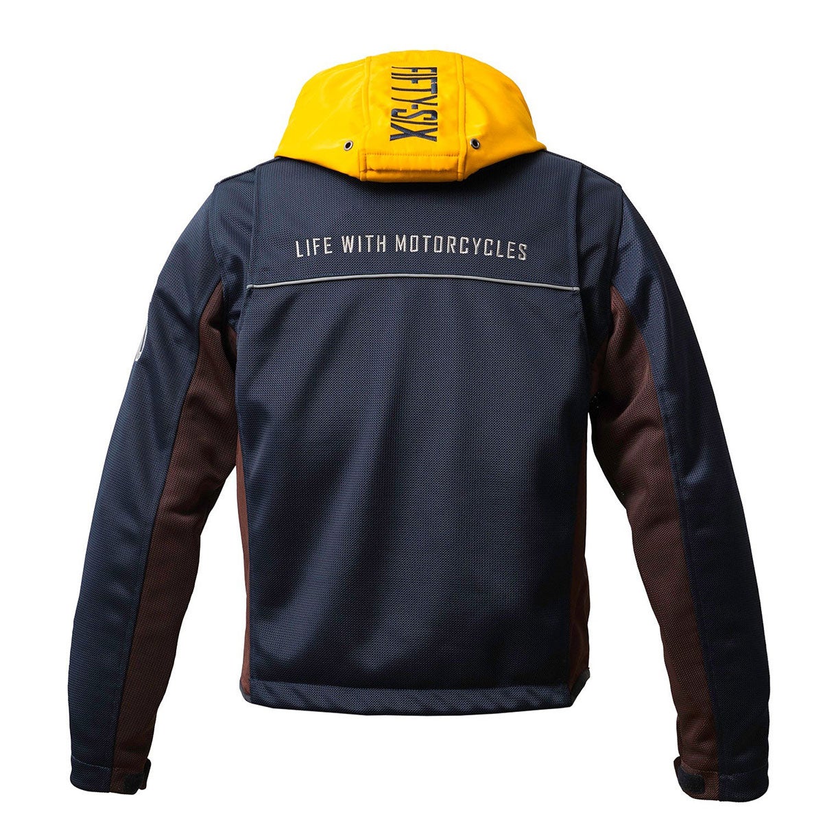 56design｜カラー フーディー メッシュ ジャケット エヴォ ’26｜アウター｜ネイビー×イエローオーカー