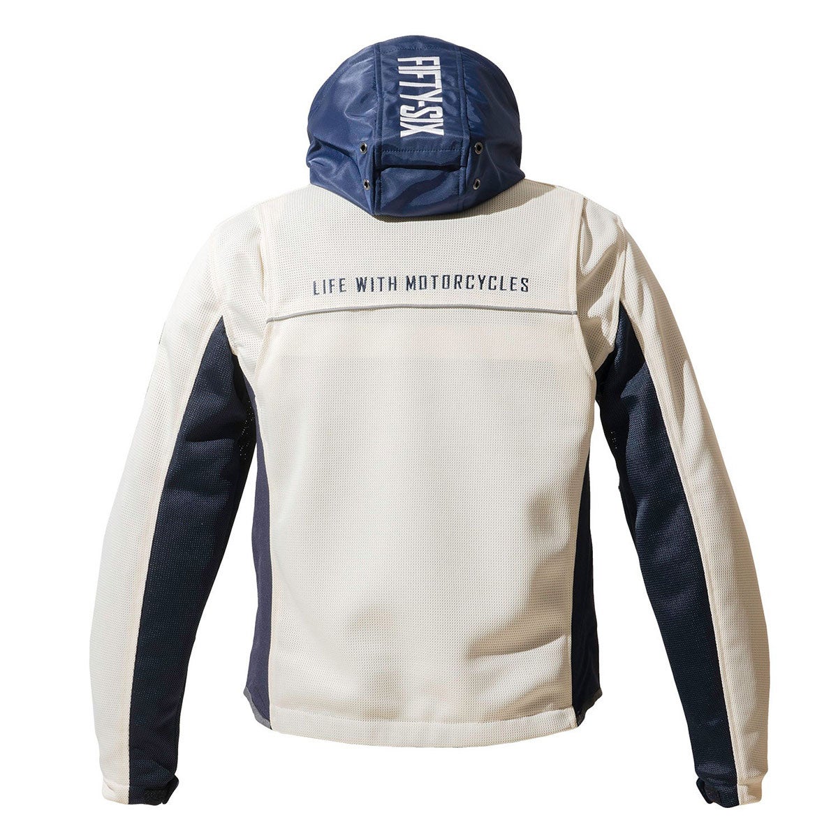 56design｜カラー フーディー メッシュ ジャケット エヴォ ’26｜アウター｜アイボリー×ネイビー