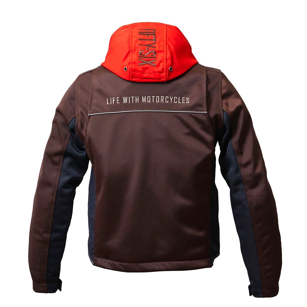 56design｜カラー フーディー メッシュ ジャケット エヴォ ’26｜アウター｜ダークブラウン×オレンジ