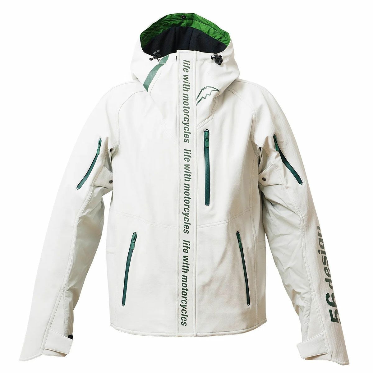 56design｜アクシス ジャケット ’26｜アウター｜ホワイト×フォレストグリーン