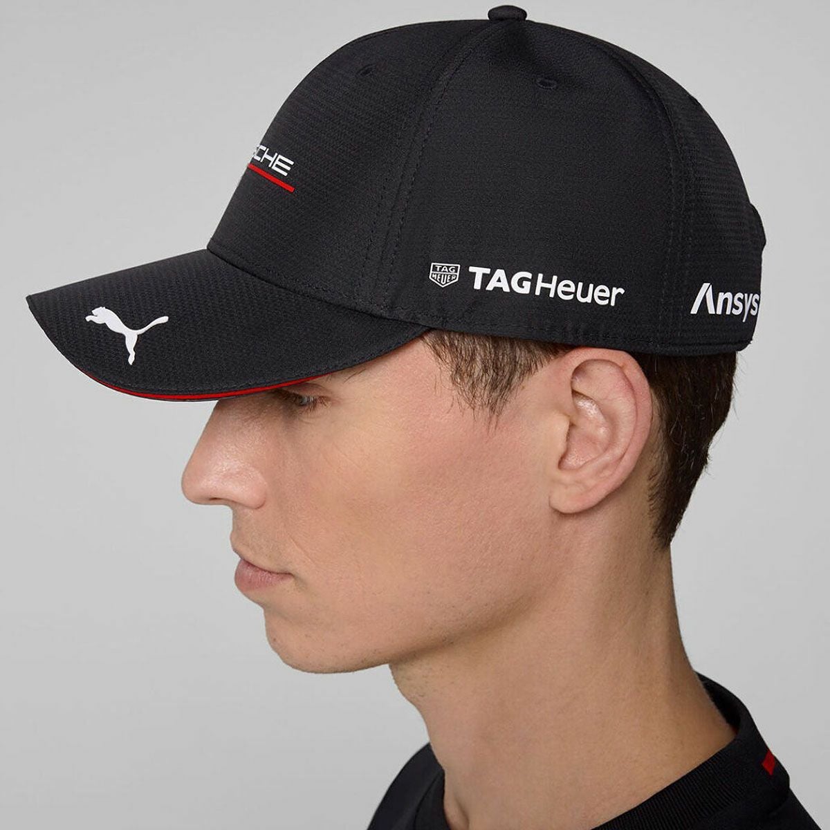 PORSCHE｜ポルシェ モータースポーツ チームキャップ ブラック｜帽子｜ブラック｜モデル着用