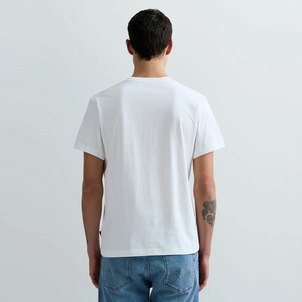 REPLAY｜フォーミュラ1 グラフィック ジャージー Tシャツ｜トップス｜ナチュラルホワイト｜モデル着用