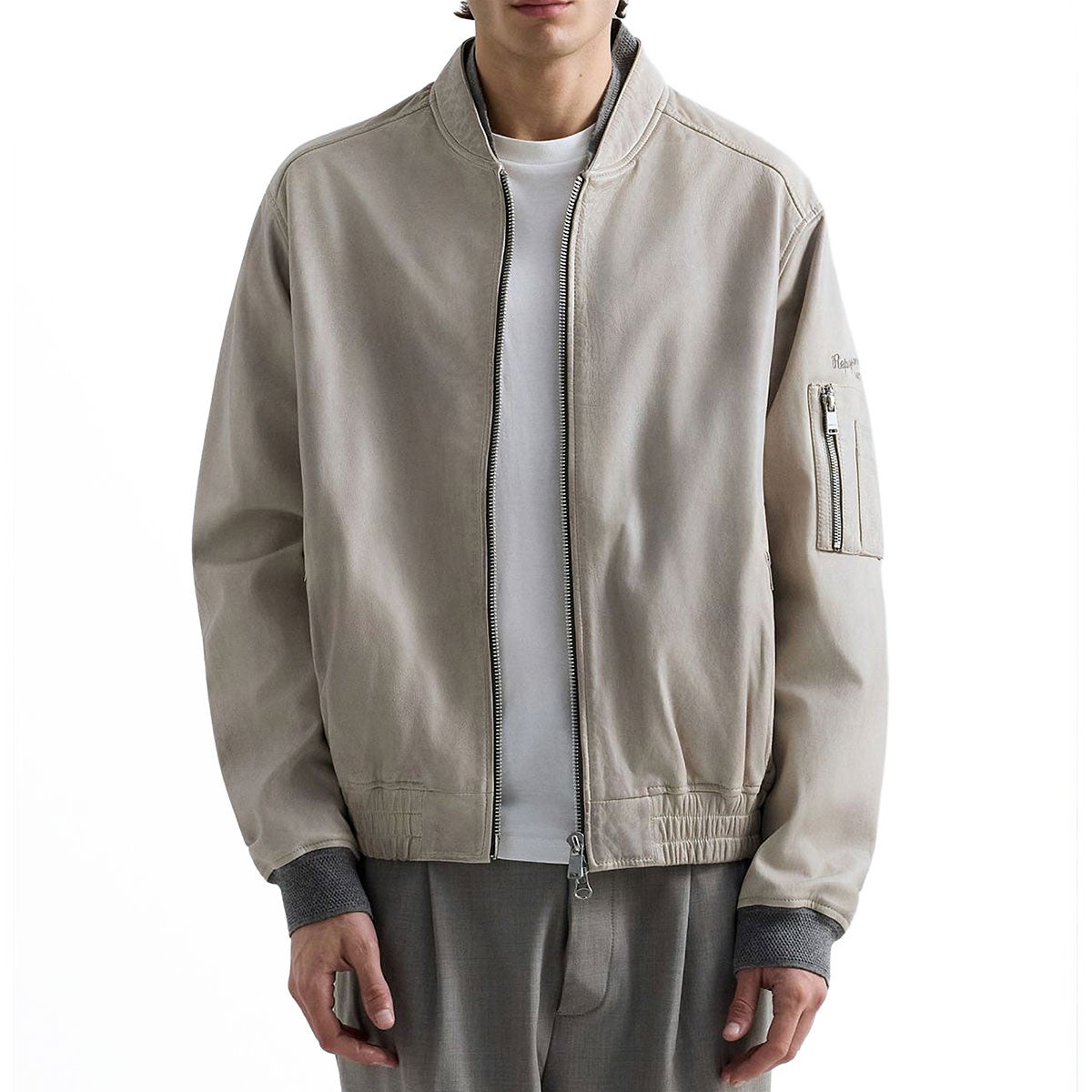 REPLAY｜ラムレザーボンバージャケット｜アウター