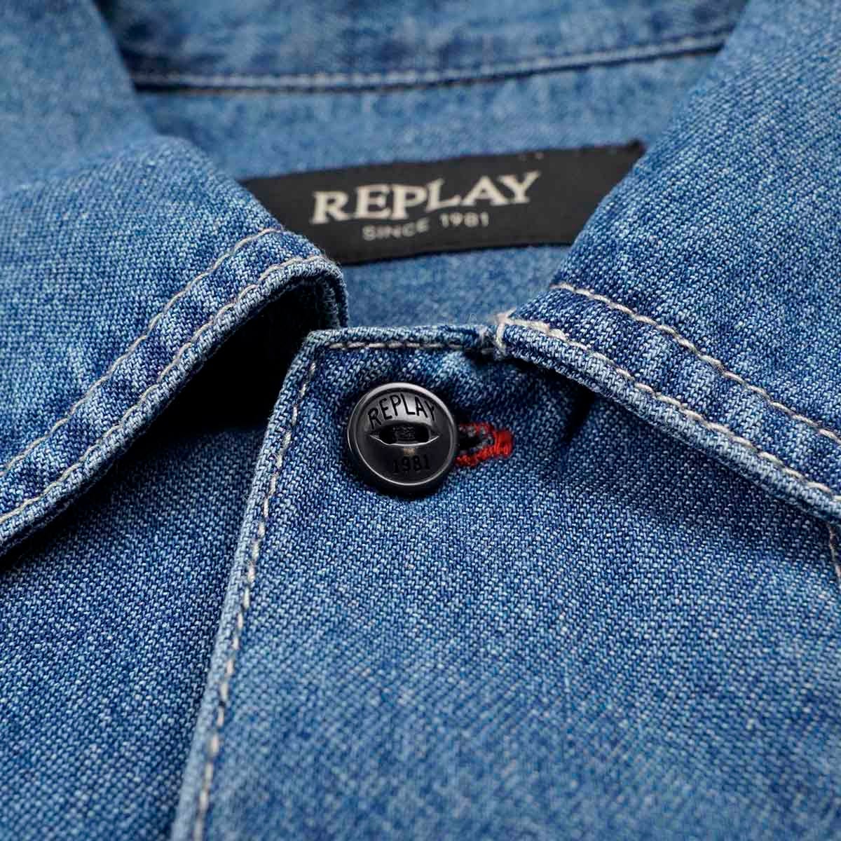 REPLAY｜リプレイ＆サンズ ボーイズシャツ｜トップス｜ブルー