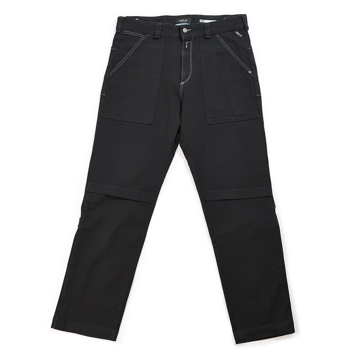 REPLAY｜リラックスフィット ブラック コンフォートデニム｜パンツ