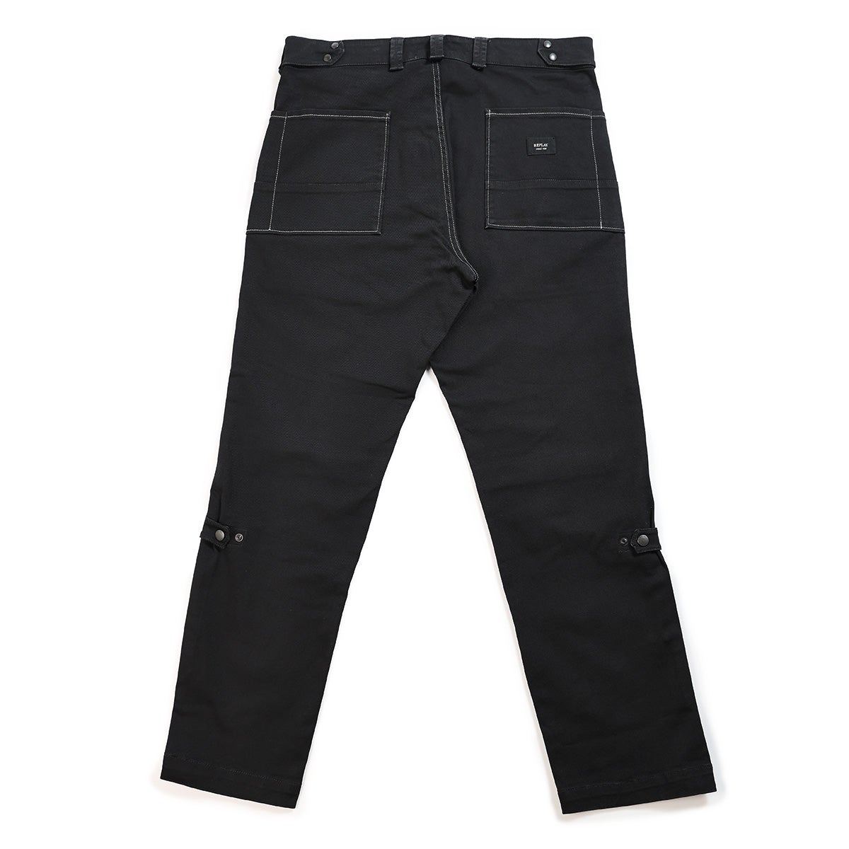 REPLAY｜リラックスフィット ブラック コンフォートデニム｜パンツ｜ブラック｜モデル着用
