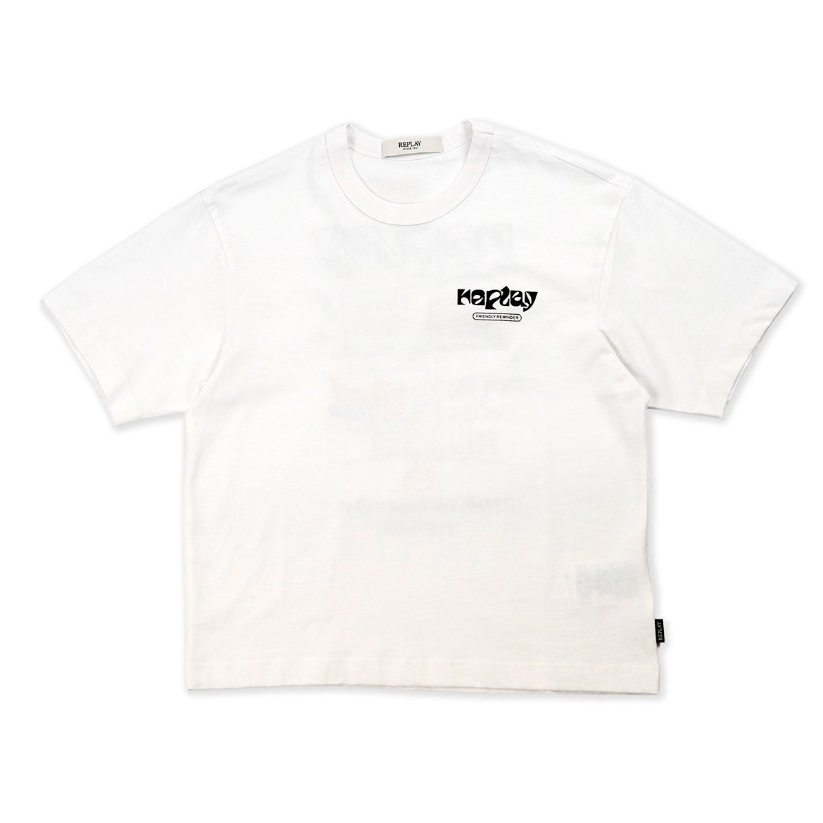 REPLAY｜リプレイ＆サンズ ボーイズ チェストプリントTシャツ｜トップス｜ホワイト