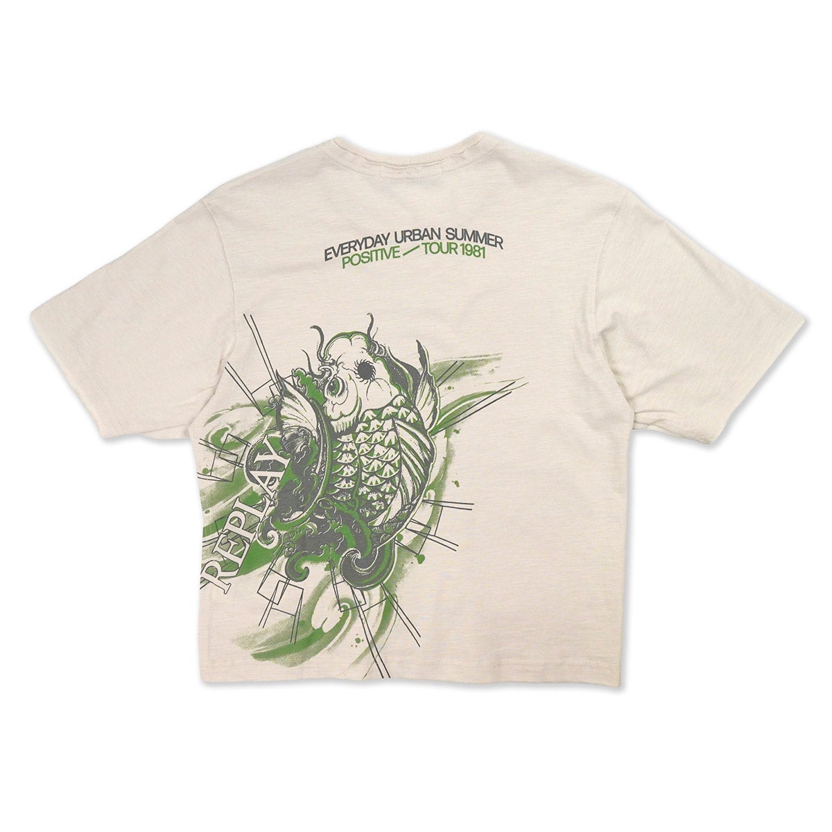 REPLAY｜リプレイ＆サンズ ボーイズ フロントプリントTシャツ｜トップス｜ペールグレーブラウン