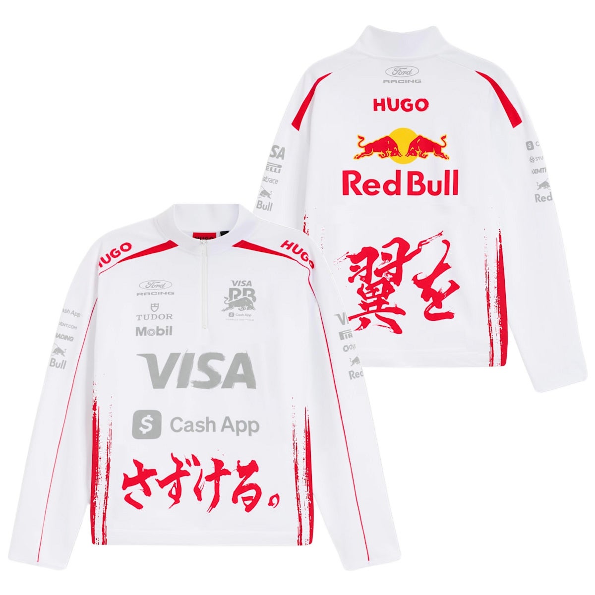 Racing Bulls｜レーシングブルズ F1 チーム 日本GP クオーター ジップ スウェット 2026｜ニット｜ホワイト