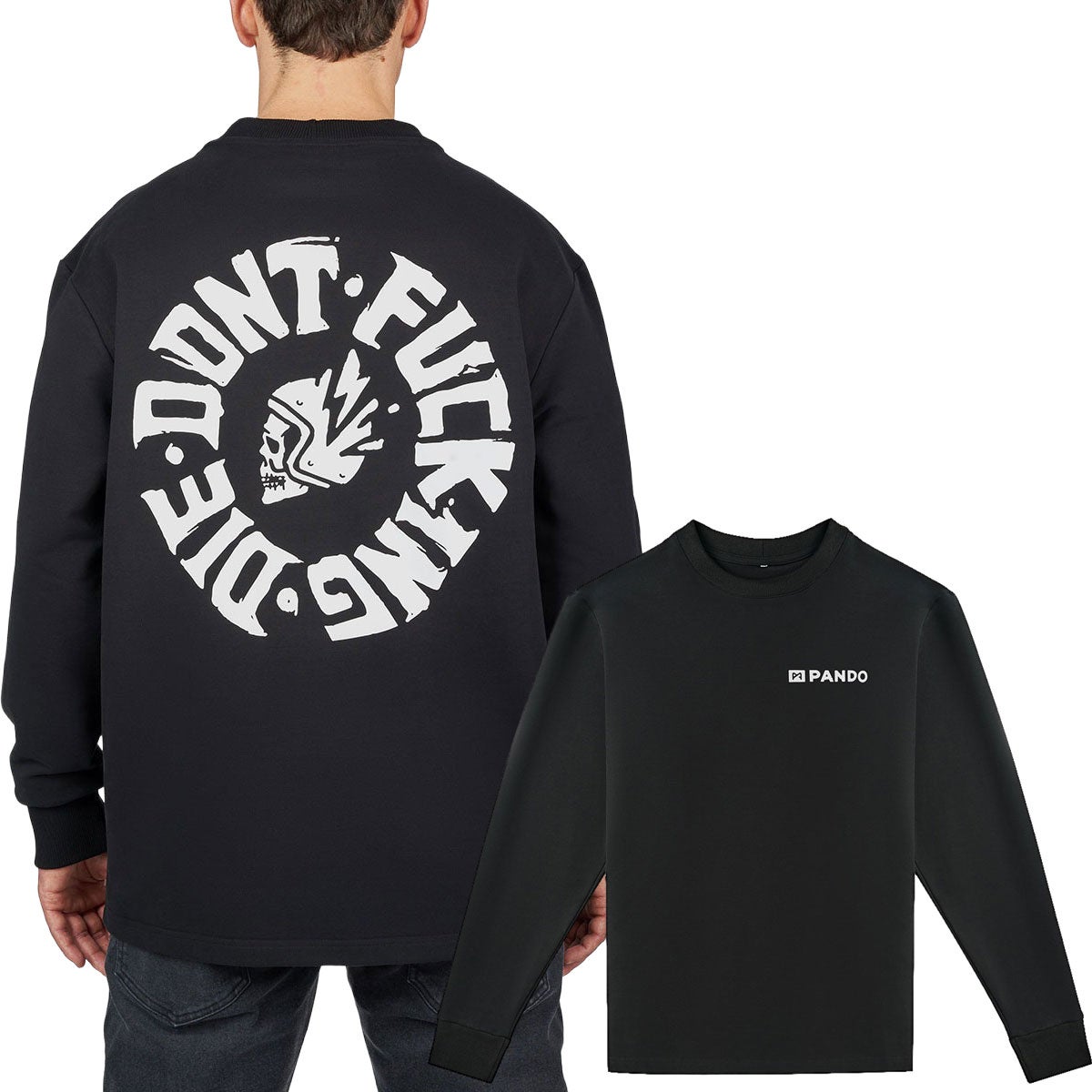 Pando Moto｜トミー ドント ダイ オーバーサイズ ロングスリーブ Tシャツ｜トップス