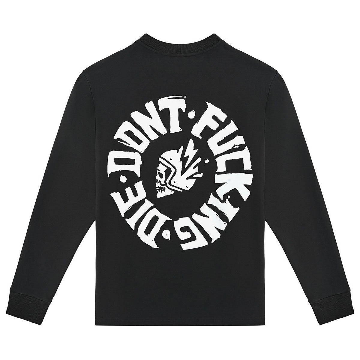 Pando Moto｜トミー ドント ダイ オーバーサイズ ロングスリーブ Tシャツ｜トップス｜ブラック