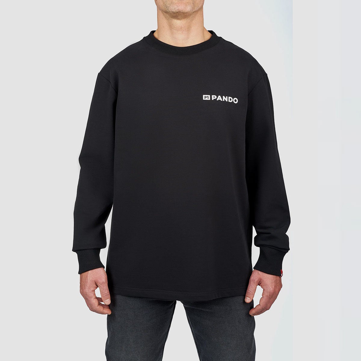 Pando Moto｜トミー ドント ダイ オーバーサイズ ロングスリーブ Tシャツ｜トップス｜ブラック｜モデル着用