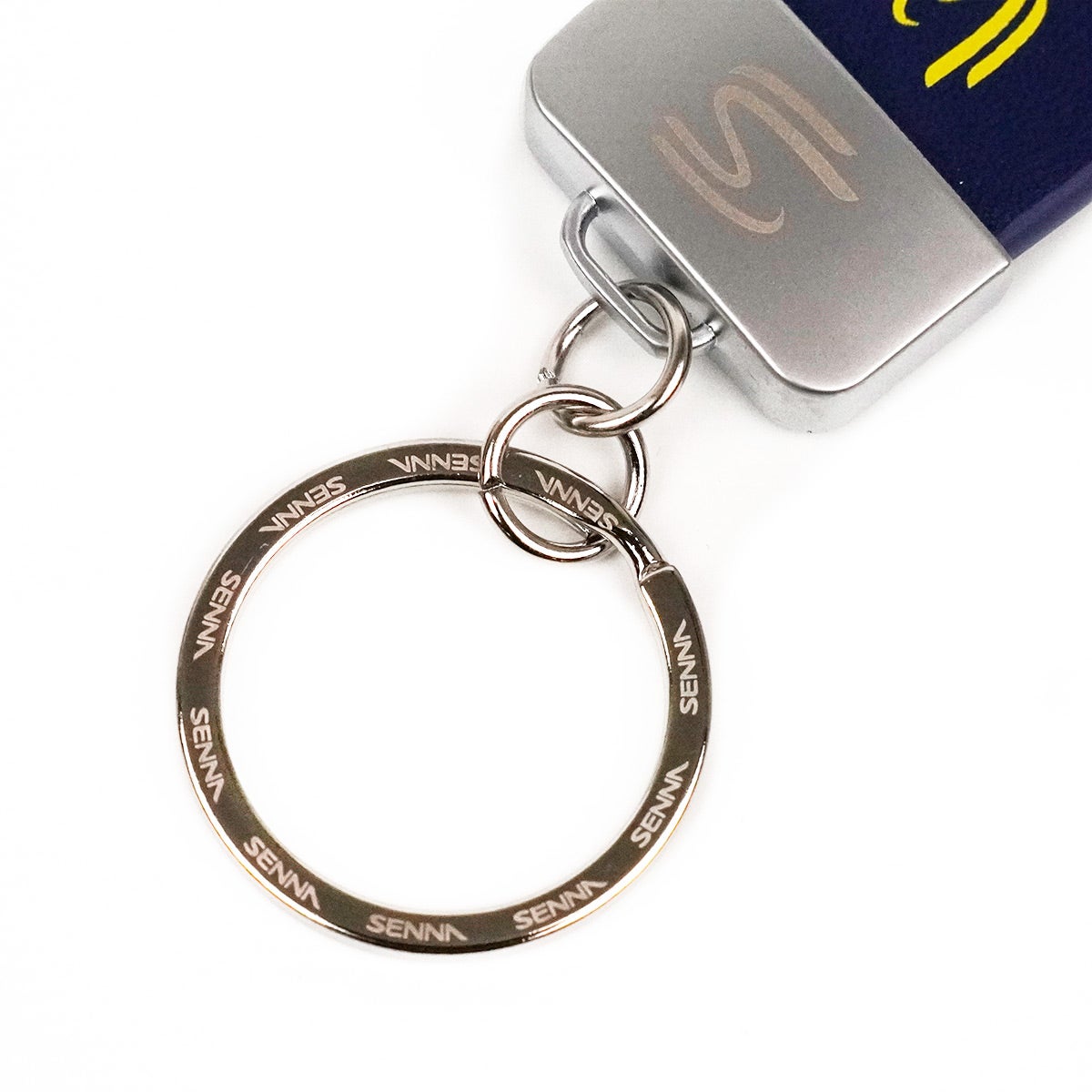Ayrton Senna｜アイルトン・セナ レザー シグネチャー キーチェーン｜キーホルダー｜ネイビー