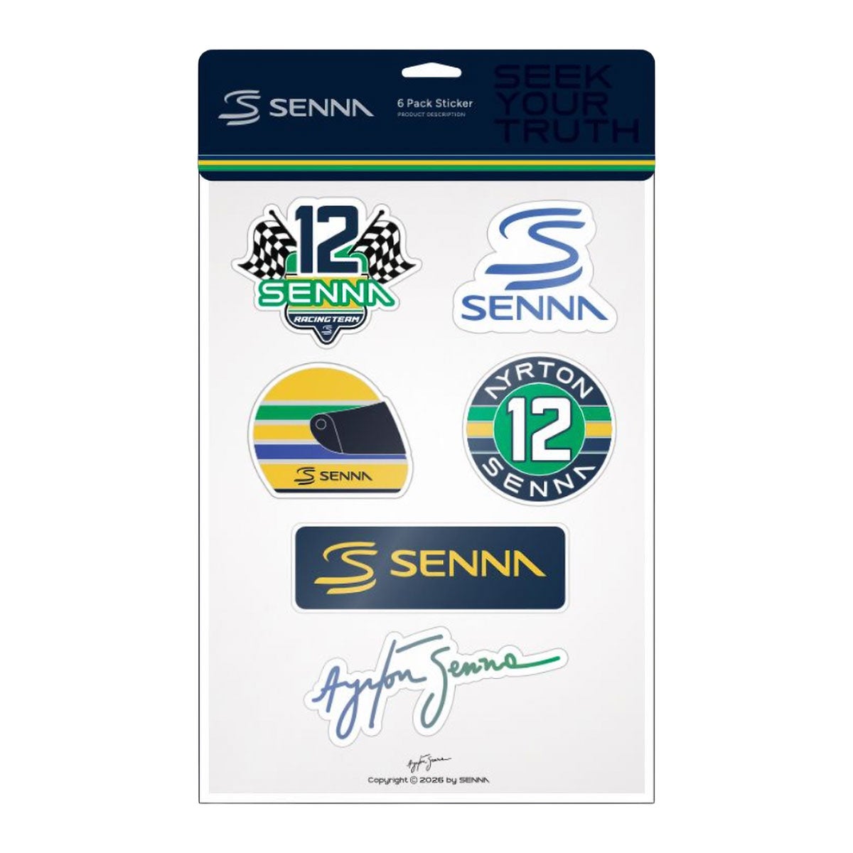 Ayrton Senna｜アイルトン・セナ ステッカーパック 2026｜雑貨