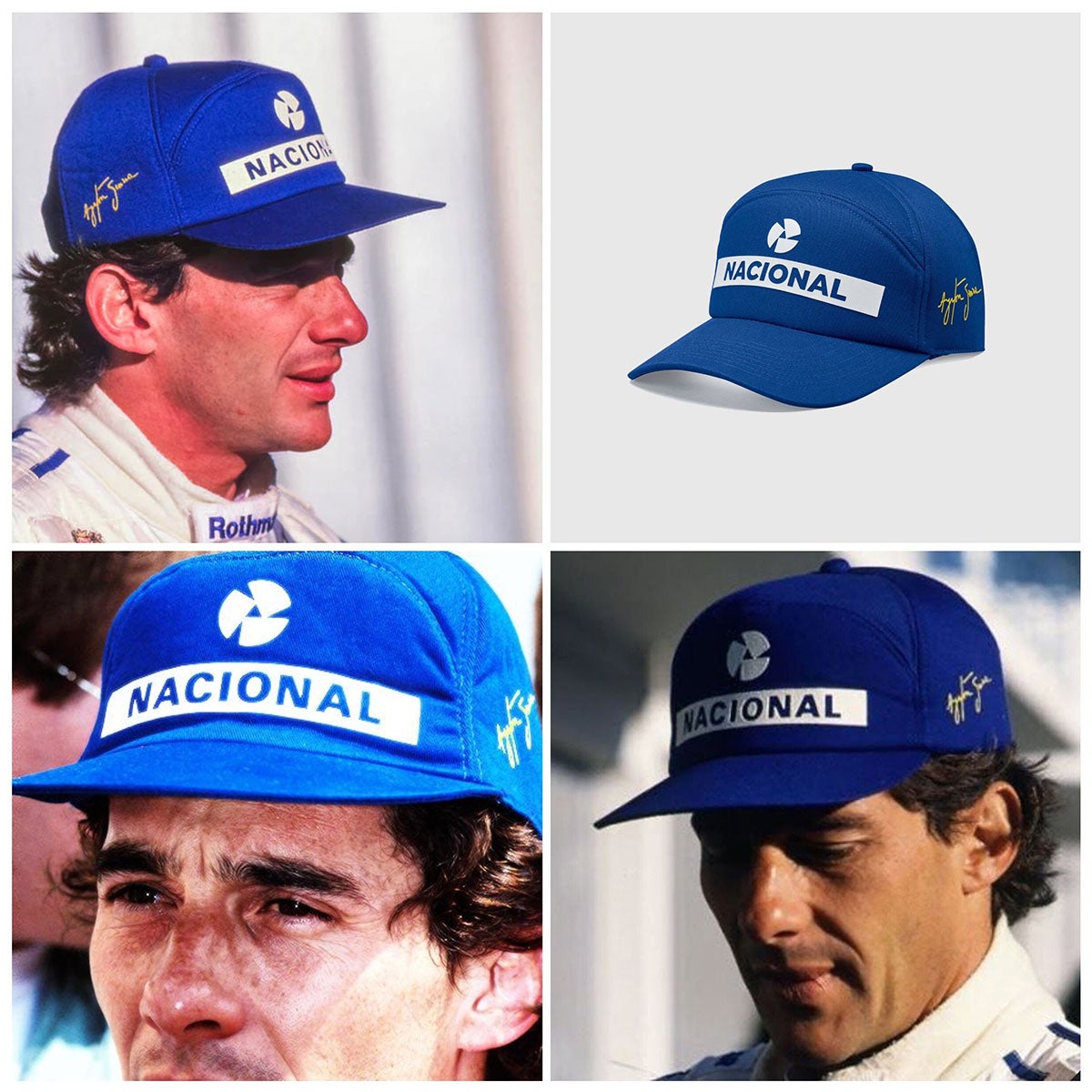 Ayrton Senna｜アイルトン・セナ レーザーカット パフォーマンス ナシオナル キャップ｜帽子｜ブルー｜使用イメージ