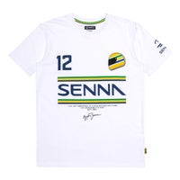 Ayrton Senna｜ アイルトン・セナ 12 ストライプ Tシャツ｜ウェア｜ホワイト
