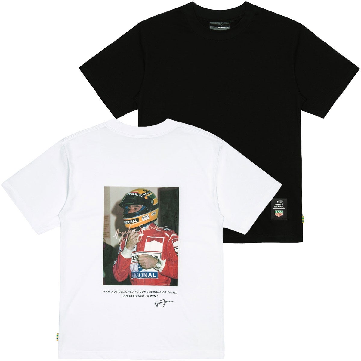Ayrton Senna｜アイルトン・セナ タグ・ホイヤー オーバーサイズ デザインド トゥ ウィン Tシャツ｜ウェア