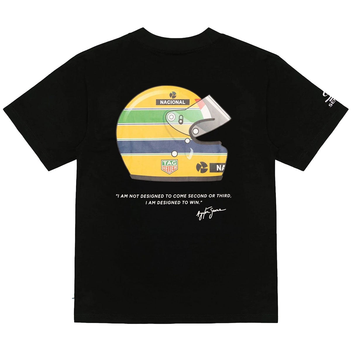 Ayrton Senna｜アイルトン・セナ×タグ・ホイヤー オーバーサイズ ヘルメット Tシャツ｜ウェア｜ブラック