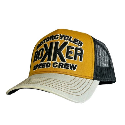 ROKKER｜スピード クルー II キャップ｜帽子｜サンド×フォグ×ブラック