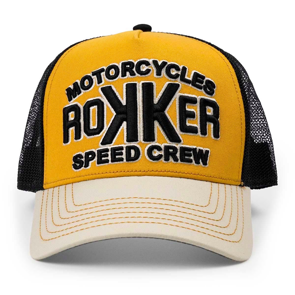 ROKKER｜スピード クルー II キャップ｜帽子｜サンド×フォグ×ブラック