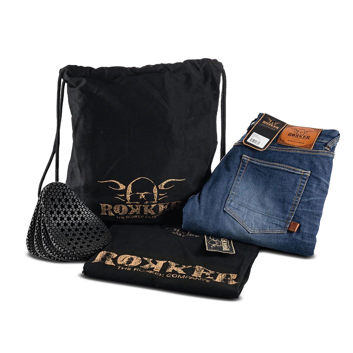 ROKKER｜ロッカーテック ストレート パンツ｜デニム｜ブルー