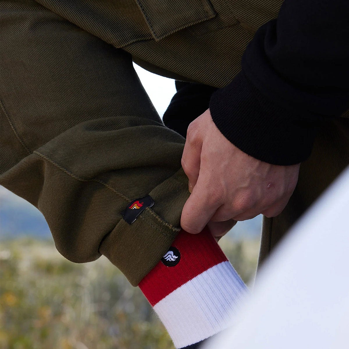 RIDING CULTURE｜ネイト オリーブ パンツ｜チノ・カーゴ｜オリーブ｜モデル着用