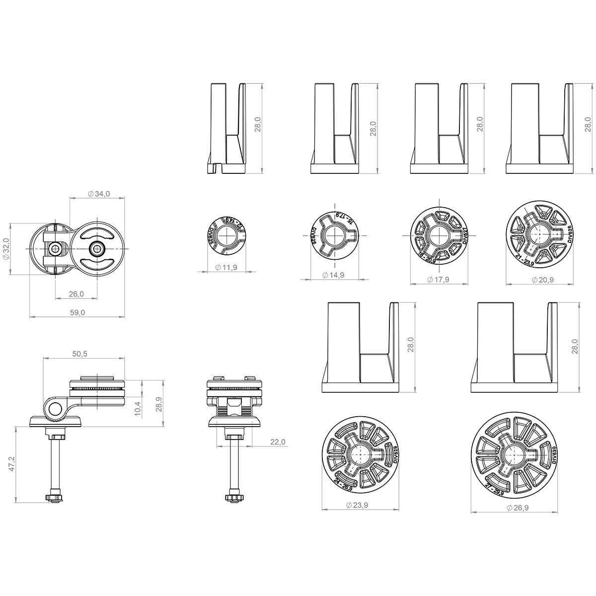 SP CONNECT｜モトステムマウント｜雑貨｜ブラック