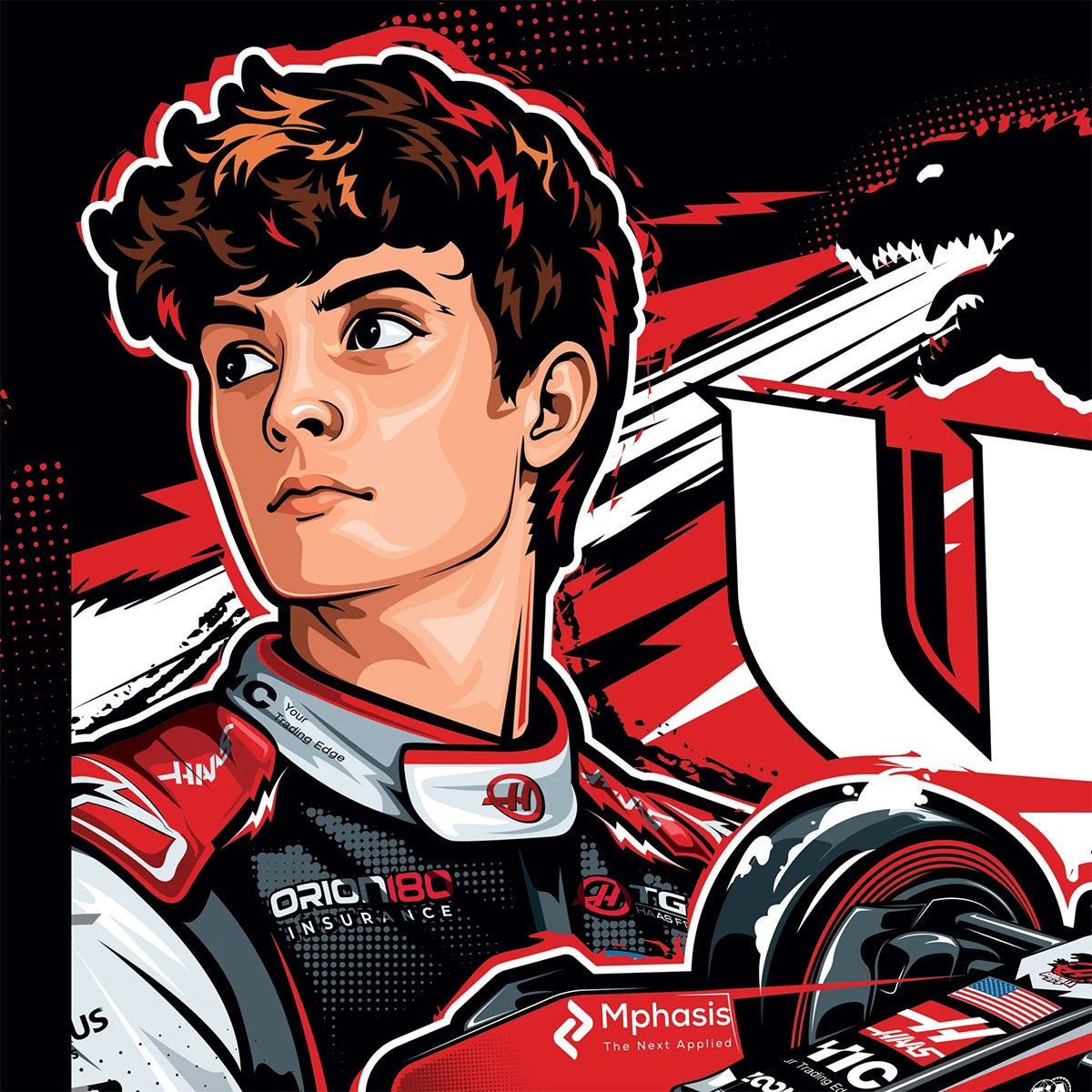 Automobilist｜TGRハースF1チーム × ゴジラ 2026鈴鹿 オフィシャルポスター｜ポスター