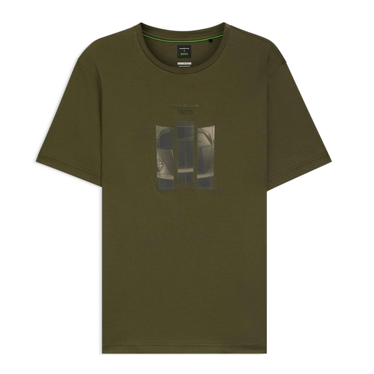 Porsche x BOSS シルケットコットン Tシャツ リフレクターグラフィック