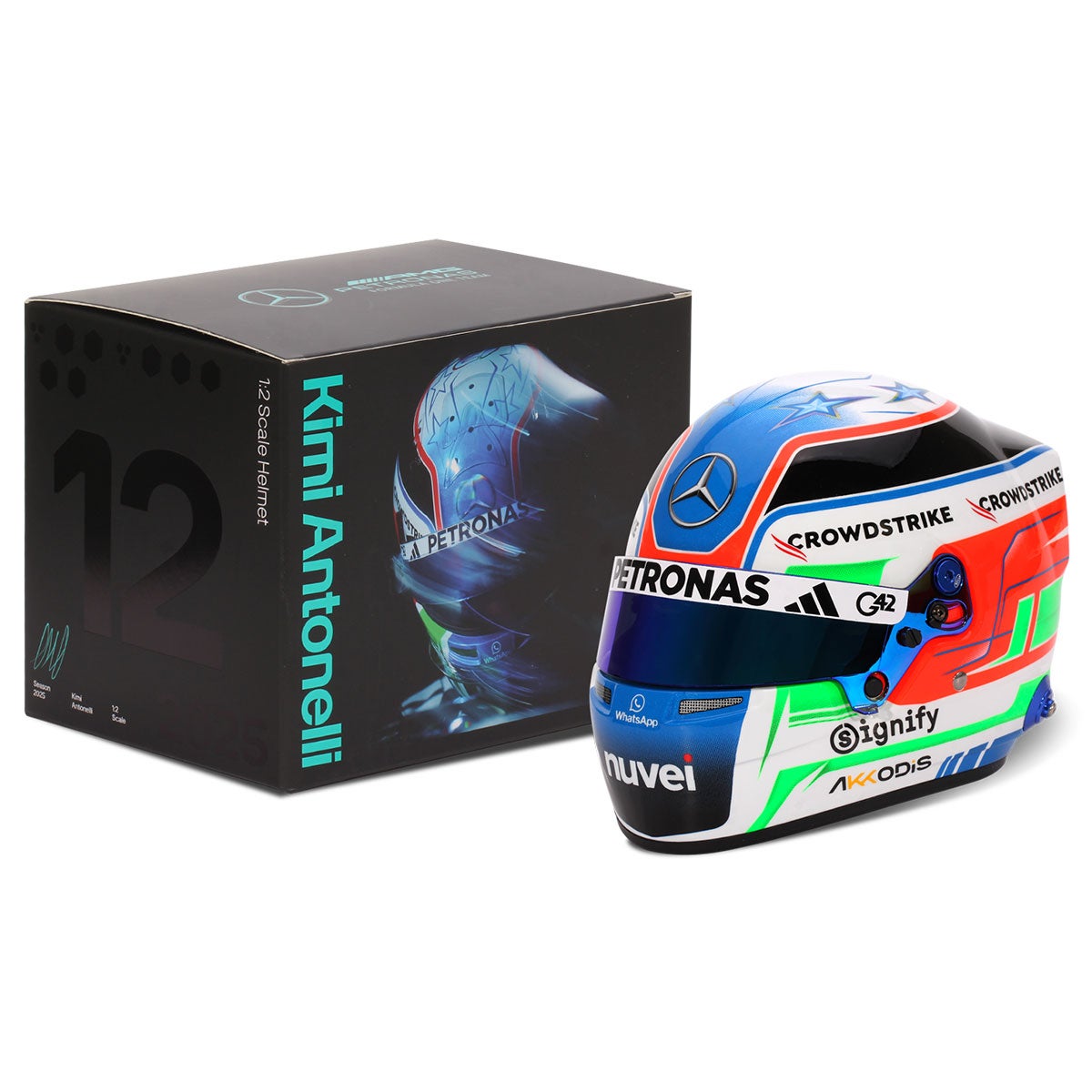 Mercedes Benz｜BELL 1/2スケール キミ・アントネッリ 2025 ヘルメット｜模型