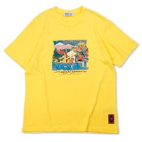 REPLAY｜モーターバイク プリント ジャージー Tシャツ｜トップス｜レモンイエロー