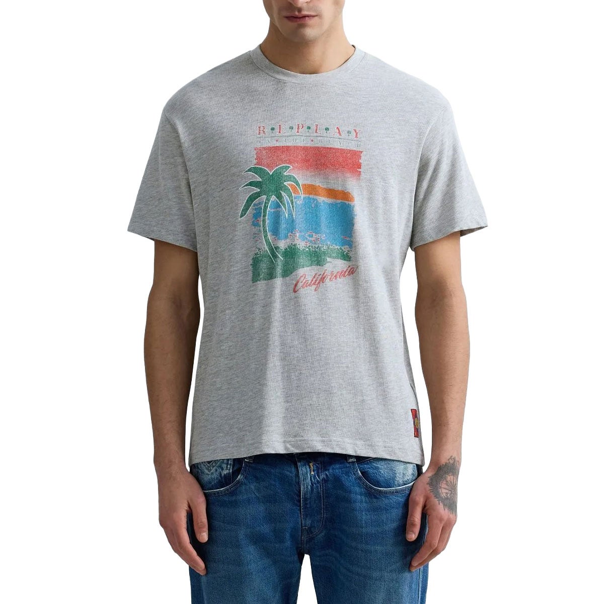 REPLAY｜カリフォルニア プリント ジャージー Tシャツ｜トップス