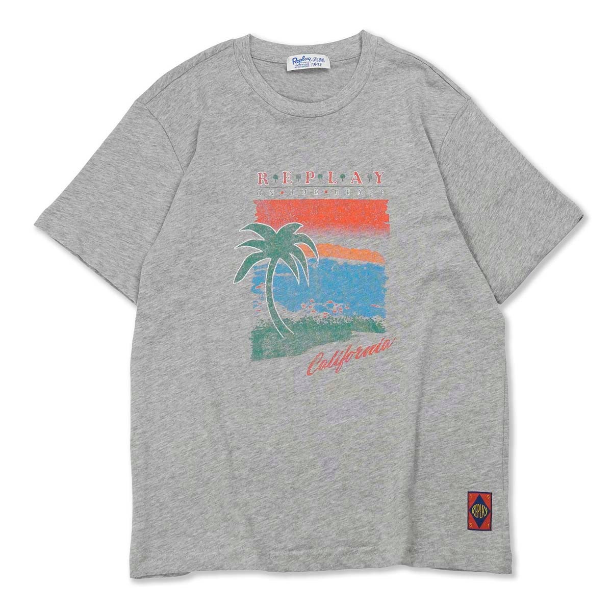 REPLAY｜カリフォルニア プリント ジャージー Tシャツ｜トップス