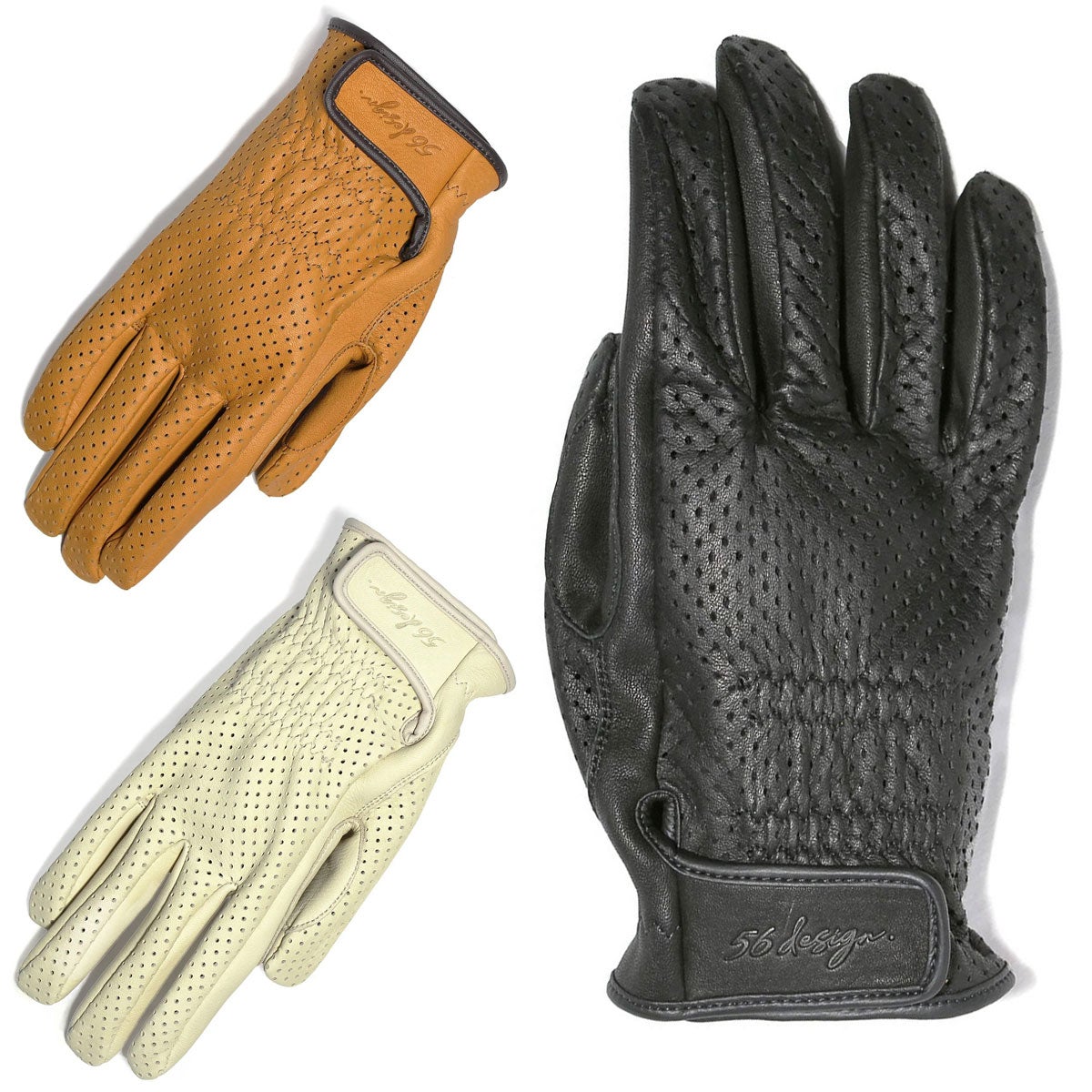 56design｜シグネチャー パンチングレザーグローブ｜サマー
