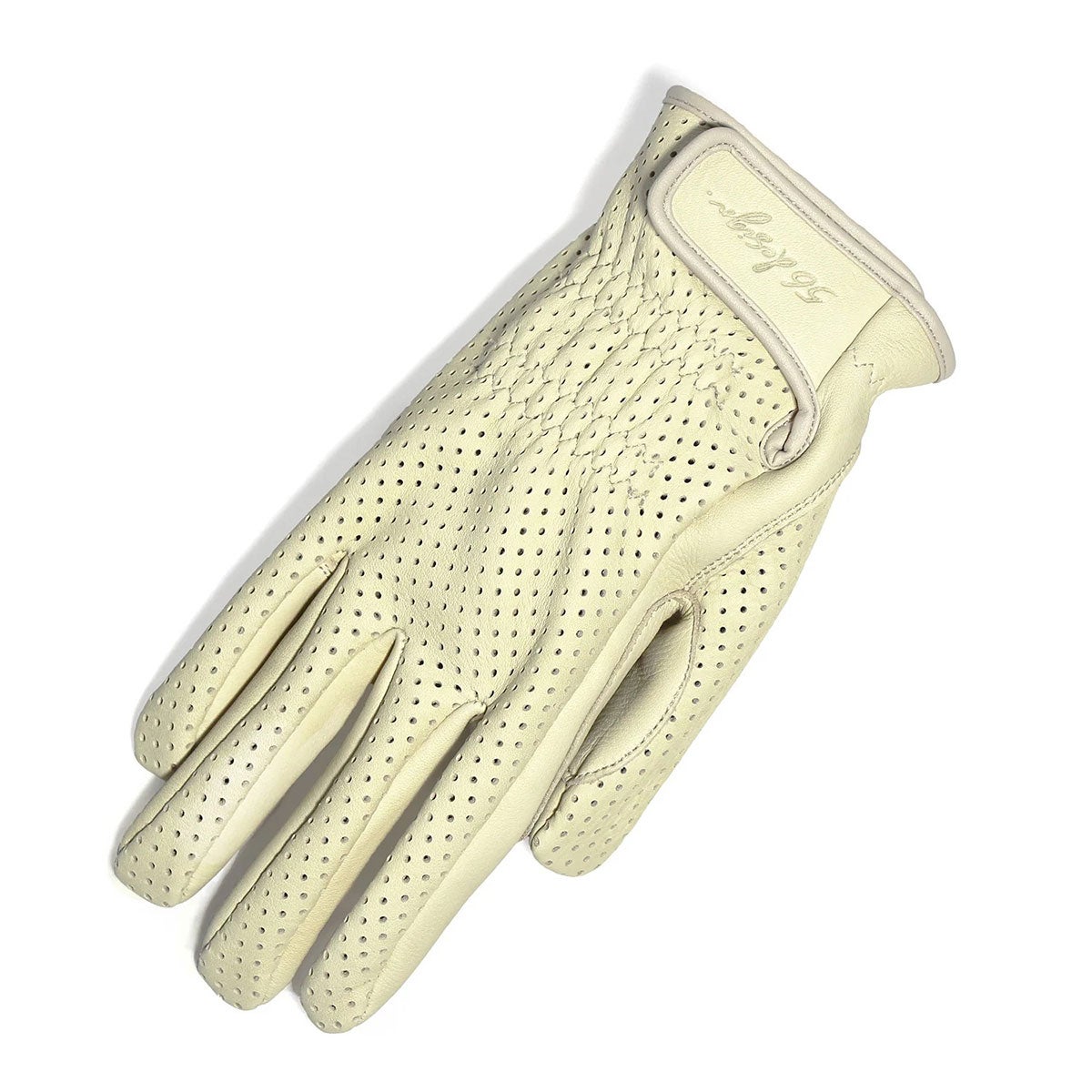56design｜シグネチャー パンチングレザーグローブ｜サマー｜クリーム
