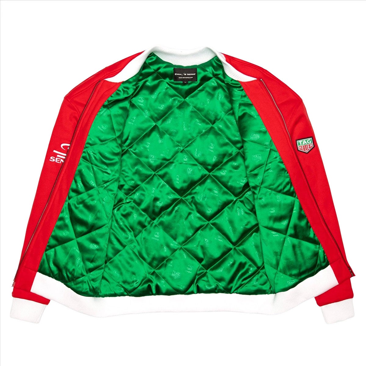 AyrtonSenna｜アイルトン・セナ×タグ・ホイヤー バーシティ ジャケット｜アウター｜レッド