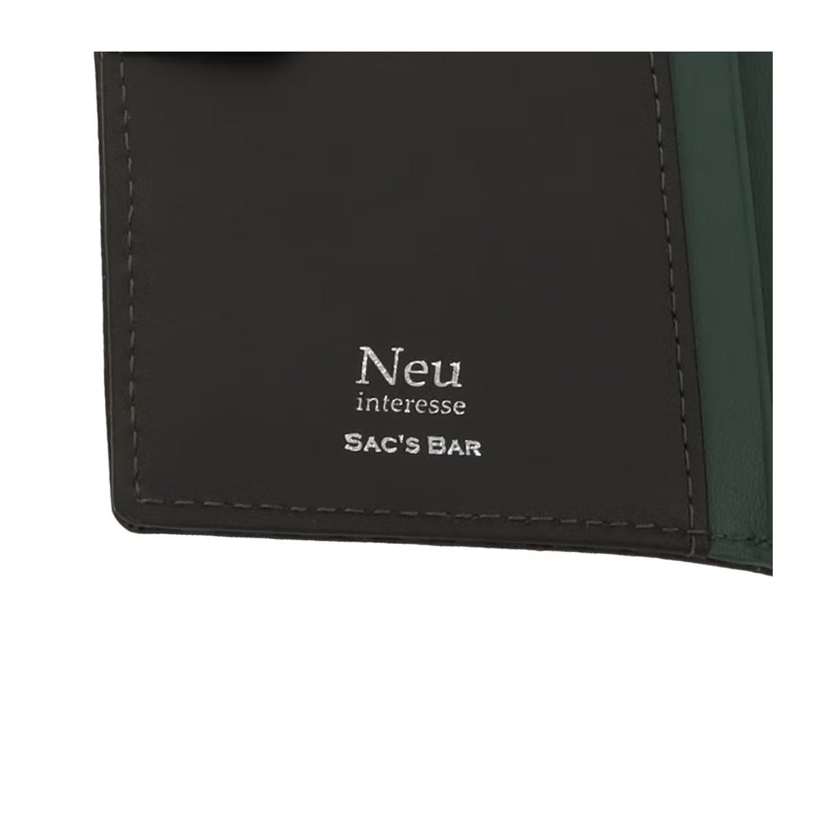 neuinteresse｜坪井 翔 二つ折り財布 neu-013 Neu interesse FirST｜財布｜ブラック×グリーン