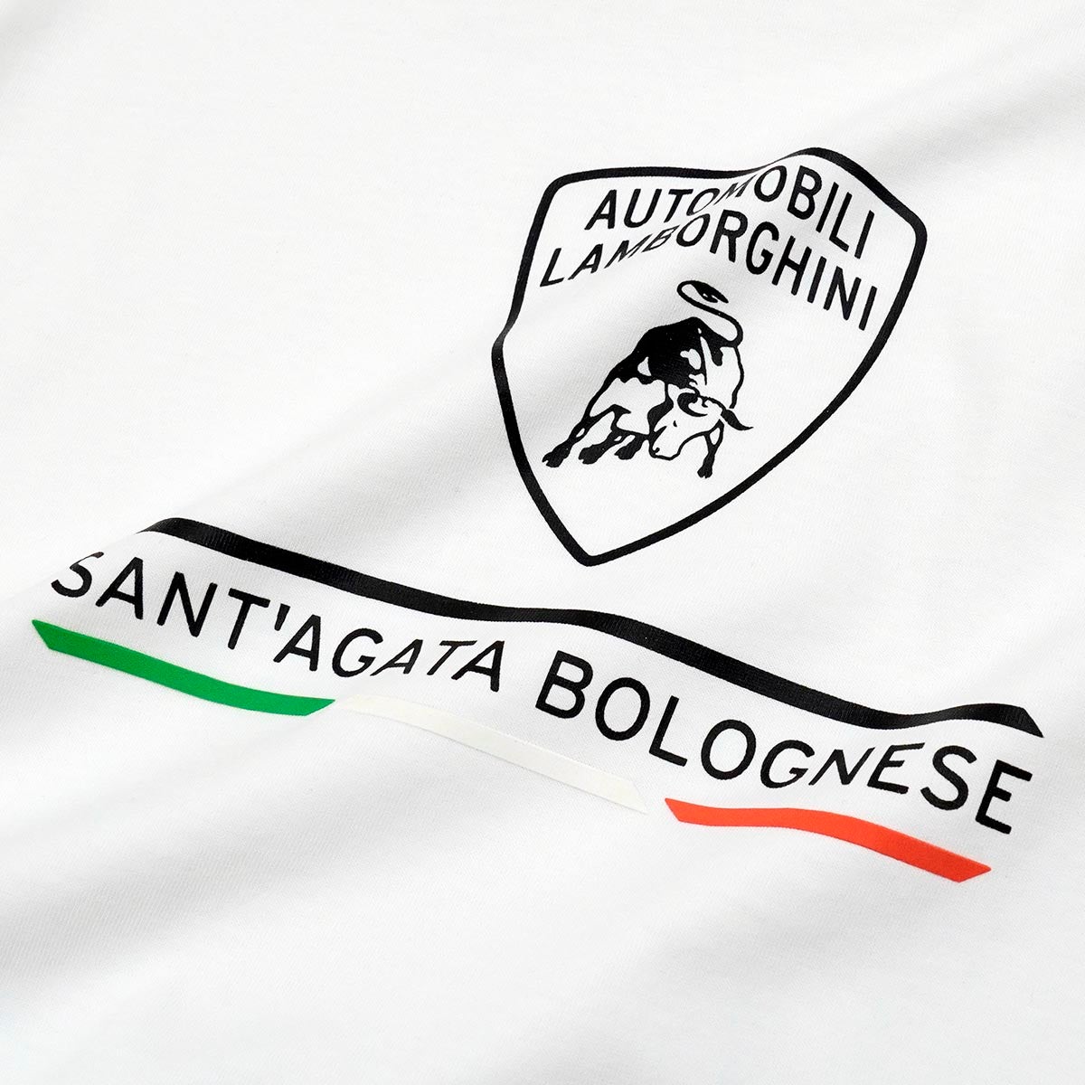 Lamborghini｜ランボルギーニ スウィンガー メンズ　シールド　シャツ｜Tシャツ｜ホワイト