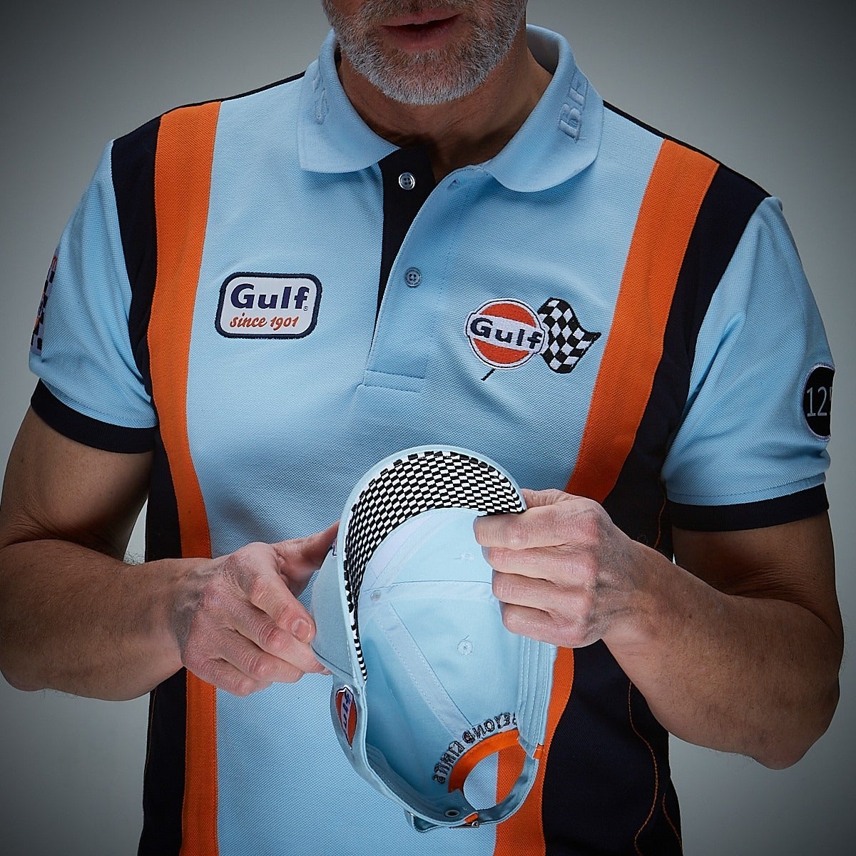 GULF｜ビヨンド リミッツ キャップ｜帽子｜ライトブルー｜モデル着用
