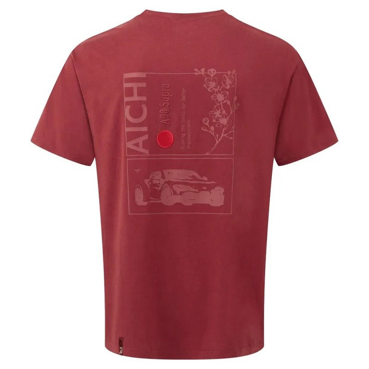 GR｜TGR メンズ アイチ オーバーサイズ Tシャツ｜ウェア｜バーガンディ