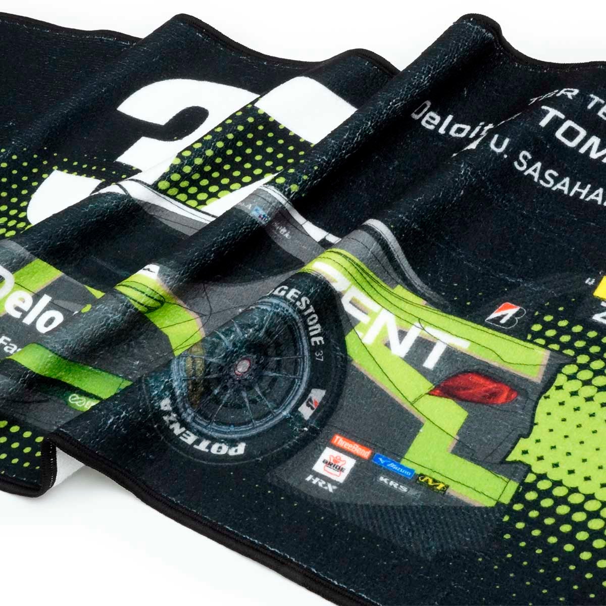 TOM'S｜2026 37号車タオル｜雑貨｜ブラック×グリーン