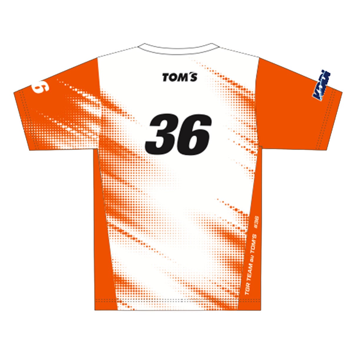TOM'S｜2026 チームTシャツ #36｜ウェア｜ホワイト×オレンジ