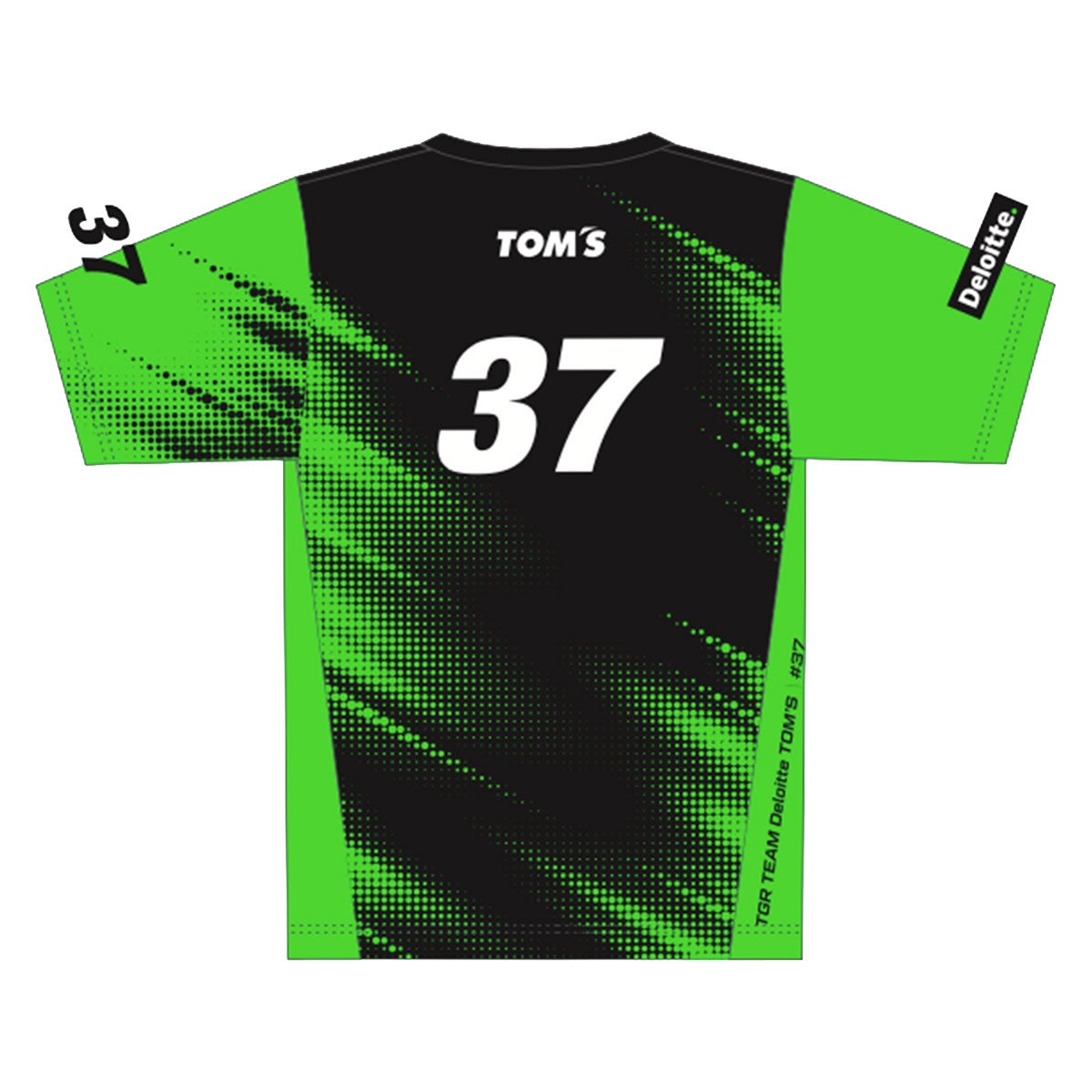 TOM'S｜2026 チームTシャツ #37｜ウェア｜ブラック×グリーン