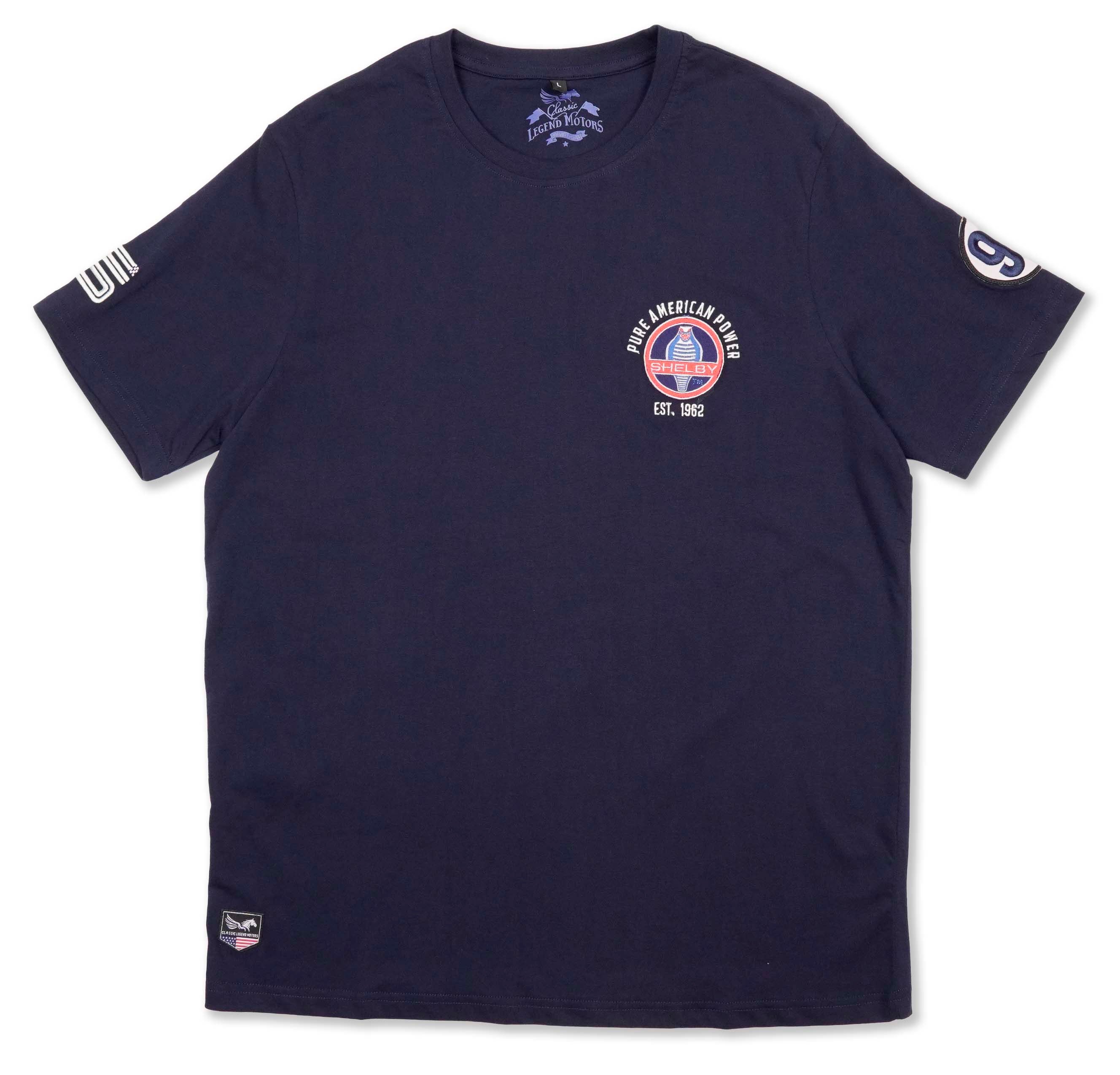 CLASSIC LEGEND MOTORS｜キャロル・シェルビー"427"Tシャツ｜ウェア｜マリンブルー