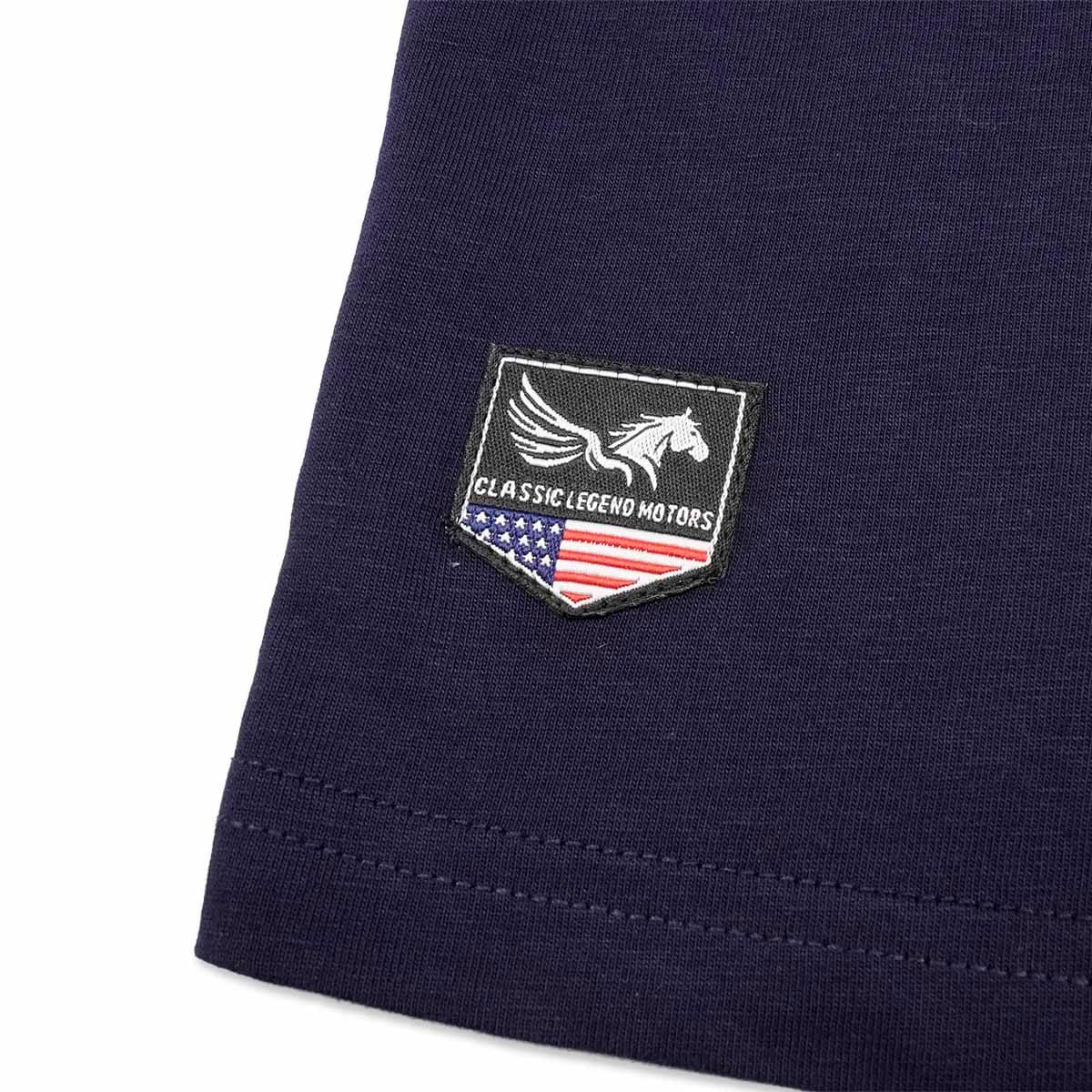 CLASSIC LEGEND MOTORS｜キャロル・シェルビー"427"Tシャツ｜ウェア｜マリンブルー