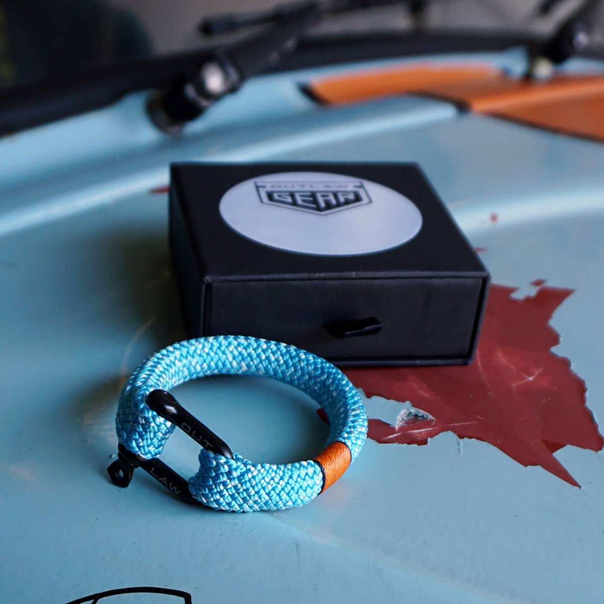 OUTRAW GEAR｜オイル レーサー｜アクセサリー｜ブルー×ブラック｜使用イメージ