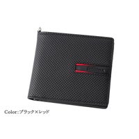 neuinteresse｜二つ折り財布(外BOX小銭入れ付き札入)｜財布｜ブラック×レッド